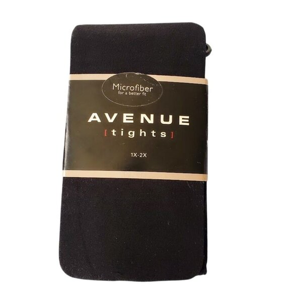 Avenue Vintage Microfiber Tights (1X-2X) – Soft, Comfortable, and Durable Black - Picture 1 of 2
